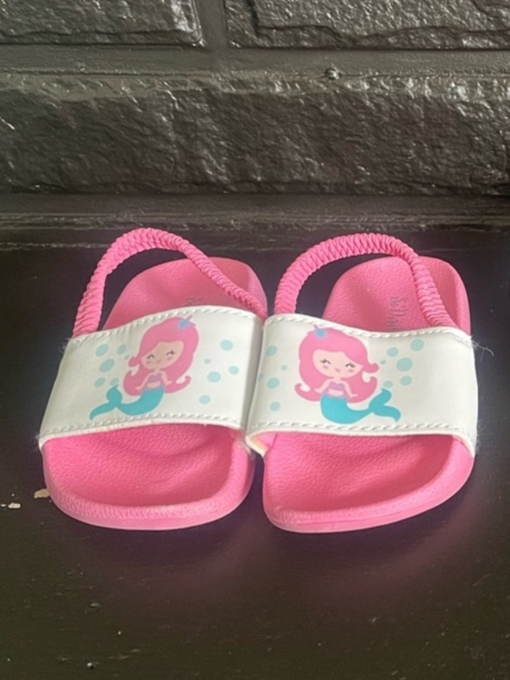 Kids Pink Mermaid Slide Sandals